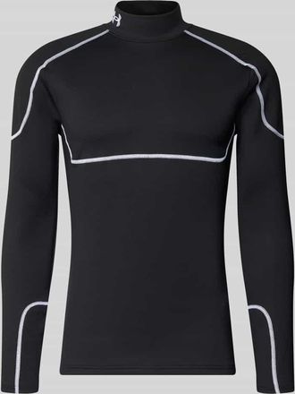 Under Armour Funktionsshirt mit Stehkragen und Label-Stitching in Black, Größe XXXL