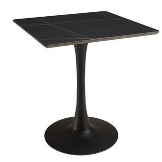 Macabane Conjunto n.&ordm; 3: mesa de bar de 70 x 70 cm de cer&aacute;mica con efecto m&aacute;rmo