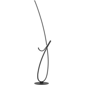 Loops Contemporary Black LED Floor Lamp - Indoor Lighting for Home Decor
