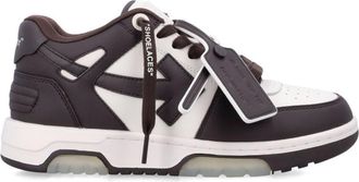 Off-white Brown Leather Sneakers