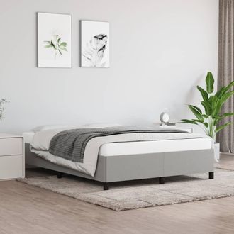 vidaXL Cama Sin Colch&oacute;n Tela Gris Claro 140x200 Cm Vidaxl