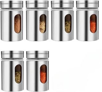 OEM Juego De 6 Botes De Especias De Acero Inoxidable Plateado, Perfectos Para La Cocina