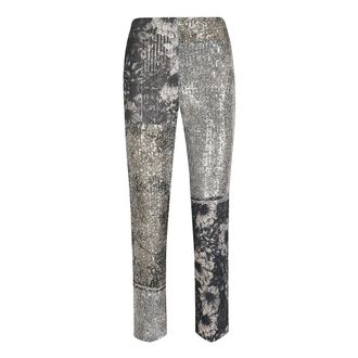 Maison Margiela Slim-fit Broeken - Dames - Slim Fit Broeken - Veelkleurig - 2XS - Pailletten - Broeken