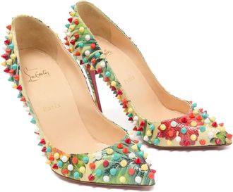 Christian Louboutin Pumps con borchie 110mm - Verde