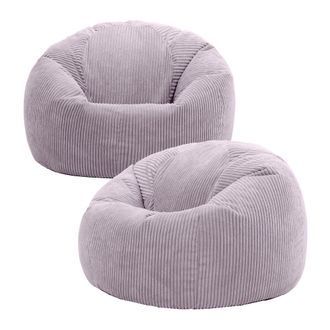 Icon Brand Kingston Classic Beanbag, Corduroy 2 Pack in Purple