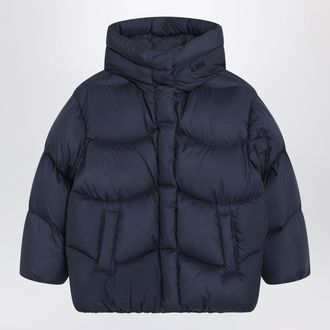 Il Gufo Giacca blu navy in nylon con cappuccio