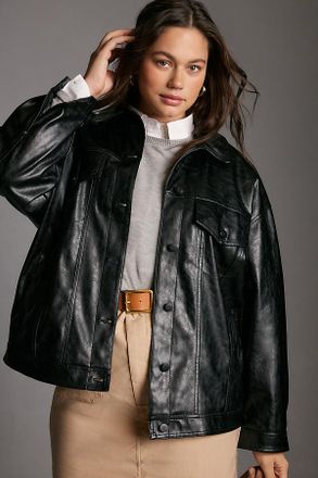 Pilcro The Weston Faux Leather Boyfriend Jacket by Pilcro