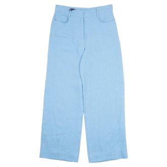 Max Mara Wide Trousers, female, Blue, Size: S Wide Trousers