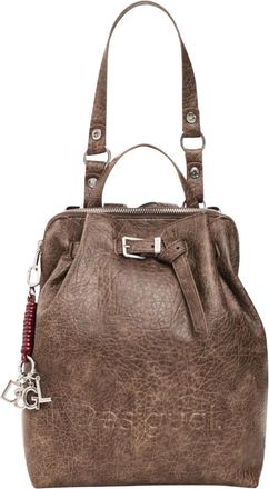 Desigual Half Logo Luena NF Rugzak - Dames - Rugzakken - Bruin - ONE Size - Tassen