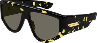 Bottega Veneta Klassieke Shield Zonnebril - unisex - Zonnebrillen - Bruin - 59 MM - Accessoires