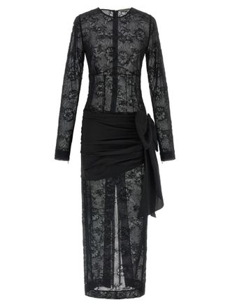 Alessandra Rich Black Lace Bustier dress