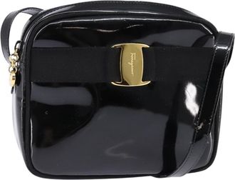 Ferragamo Vara Bow Camera Shoulder Bag Patent Leather Patent_Leather Shoulder Bag Bag (Pre-Owned)