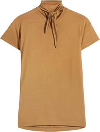 Christophe Lemaire Brown High Neck Tie T-Shirt