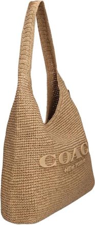 Coach Straw Brooklyn Shoulder Bag 39 - Dames - Schoudertassen - Beige - ONE Size - Tassen