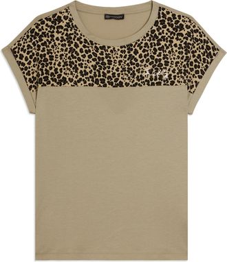 Freddy T-shirt Manica Corta con Dettaglio Animalier sulle Spalle