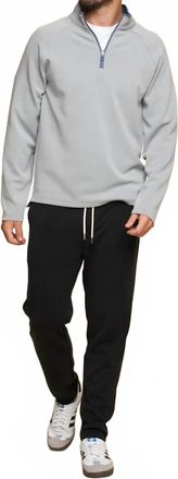 Fundamental Coast Later On Quarter Zip Sweater In Limestone