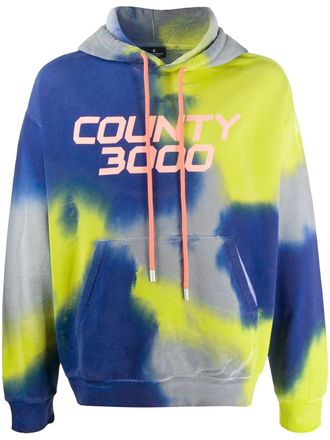 Marcelo Burlon Sweater met tie-dye print - Geel