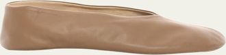 The Row Stella Lambskin Ballerina Slippers