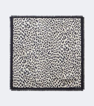 Nili Lotan Leopard print silk scarf