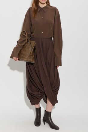 Toteme Silk Shirt, Womens, Brown