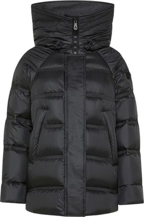 Peuterey Zwarte Gewatteerde Pufferjas - Dames - Winterjassen - Zwart - M - Polyester - Jassen