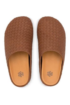 The Sak Bolinas Leather Woven Clog in Cognac Woven at Nordstrom, Size 10