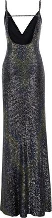 Missoni Womens Long Sleeveless Multicolour Sequin Dress Polyamide