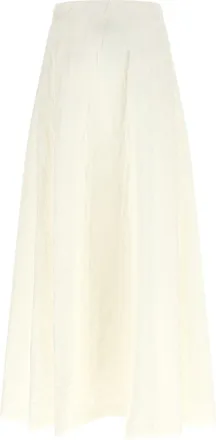 Herno Nylon Microfiber A-Line Skirt - Ivory