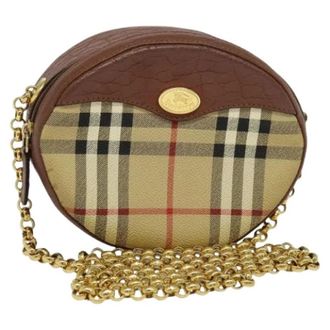 Burberry Pre-owned Schoudertas - Dames - Vintage Schoudertas - Bruin - ONE Size - Leer - Vintage