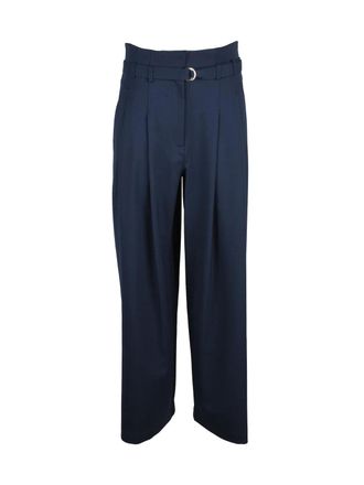 Marella High-Waisted Palazzo Trousers with Pleated Front and Wide Leg