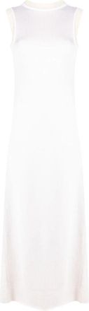 Jil Sander Beige Truien Midi Jurk - Dames - Maxi kleedjes - Beige - S - Kleedjes