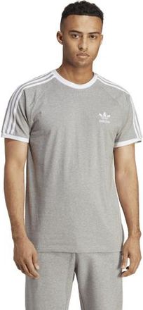 adidas Mens Originals Adicolor Classics 3-Stripes T-Shirt - White/Medium Grey Heather Size L