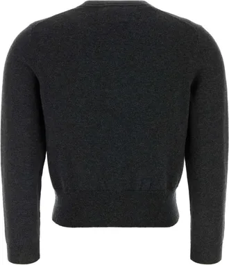Isabel Marant Womens Cotton-Wool Blend Cardigan Charcoal Laine Bord