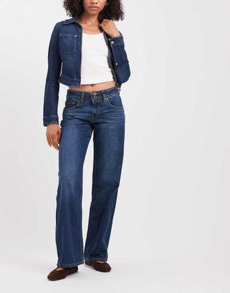 Levi's Jeans ampi a vita super bassa blu scuro