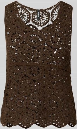 Vero Moda Regular Fit Blusentop aus Baumwoll-Mix Modell ELSA in Schoko, Gr&ouml;&szlig;e XS