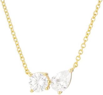Untamed Petals Eternity Crystal Necklace in Metallic Gold at Nordstrom