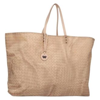 Bottega Veneta Pre-owned Tote Bags, female, Beige, Size: ONE SIZE Pre-owned Vintage Tote Bag