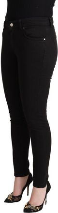 Dolce & Gabbana Womens Black Cotton Mid Waist Denim Slim Fit Jeans Elastane Clothing