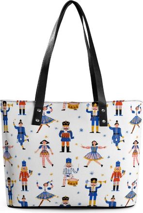 Generic Christmas Nutcracker Tote Bags for Women Cute Shoulder Purses Handbags