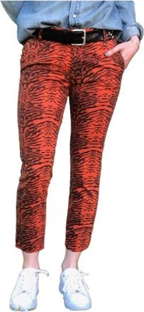 Mason's Jacqueline Curvie Tencel en Lycra Broek - Dames - Chinos - Rood - 2XS - Broeken
