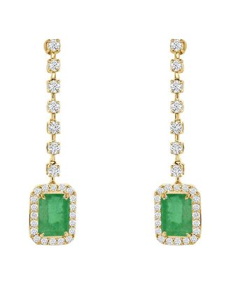 Sabrina Designs 14K 1.63 Ct. Tw. Diamond & Emerald Drop Earrings