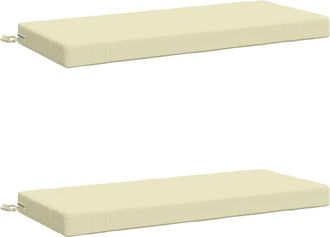vidaXL Cojines Para Banco De 2 Piezas Soest 2 Uds. 100% Poli&eacute;ster Vidaxl