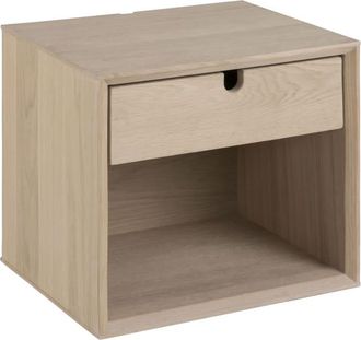 ebuy24 Mesilla de noche cent grande suspendida de pared con 1 caj&oacute;n y