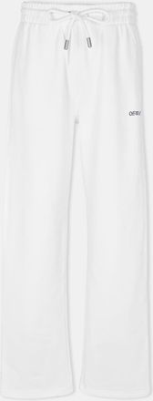 Off-white Mens Off White Arrow Solid Patterned Straight Sweatpants in White-Black - Size X-Small