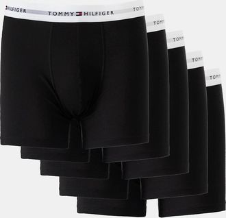 Tommy Hilfiger Mens Tommy Hilfiger 5 Pack Mens Trunks - Black/Black/Black/Black/Black - Size: 35/34/32/9.5/13/12.5/12/11.5/11/9/16/15.5/15/14.5/14/13.5/10.5/10