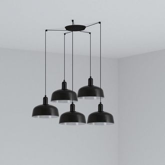 Faro Barcelona Tatawin M L&aacute;mpara Colgante 5 Luces Negra 20340-120-5l