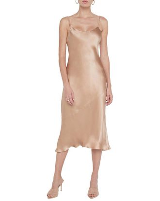 L'agence LAgence Rosabella Loop Trim Silk Dress