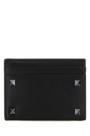 【関税&送料込】Valentino Garavani Black Leather Card Holder Vlogo Signature Cardholder for Man in Black | Valentino CA