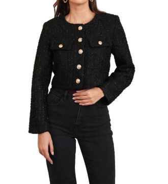 Choklate Paris Jenny Tweed Jacket In Black