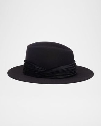 Eugenia Kim Blaine Wool Fedora Hat w/ Velvet Band